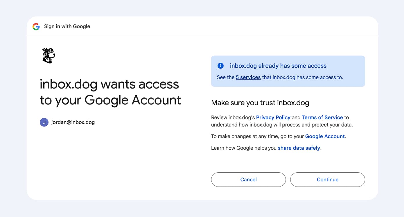 Sign in with Google
